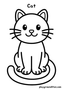 Coloring pages: Cat pdf