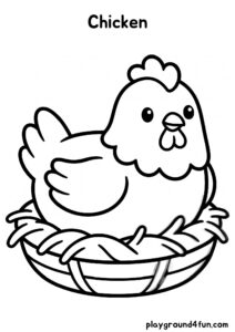 Coloring pages: Chicken pdf