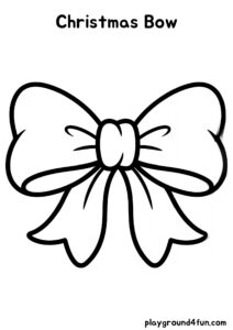 Coloring pages: Christmas Bow pdf