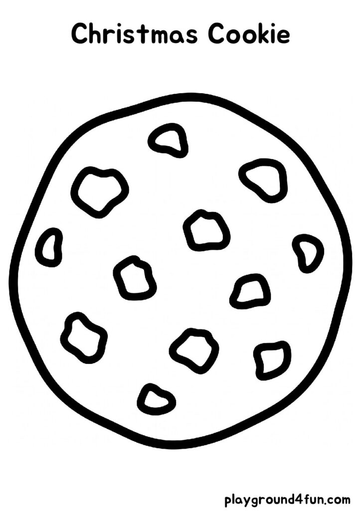 Bold and Easy Christmas Cookie Coloring Pages
