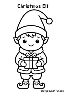Coloring pages: Christmas Elf pdf