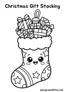 Coloring pages: Christmas Gift Stocking pdf