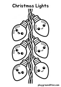 Coloring pages: Christmas Lights pdf