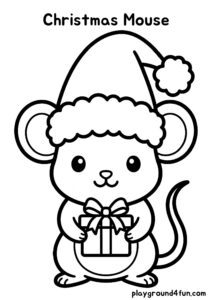 Coloring pages: Christmas Mouse pdf
