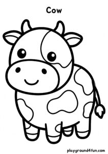 Coloring pages: Cow pdf