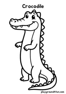 Coloring pages: Crocodile pdf