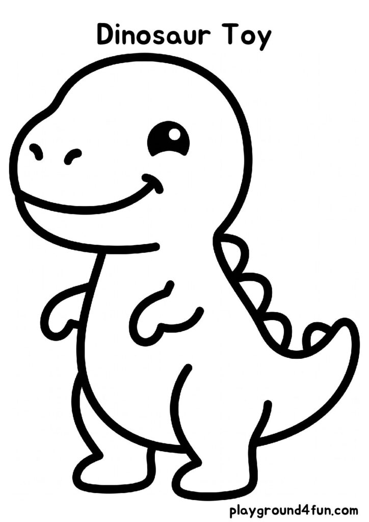 Bold and Easy Dinosaur Toy Coloring Pages