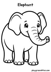 Coloring pages: Elephant pdf