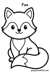 Coloring pages: Fox pdf