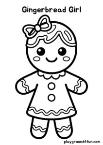 Coloring pages: Gingerbread Girl pdf