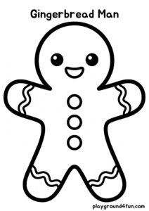 Coloring pages: Gingerbread Man pdf