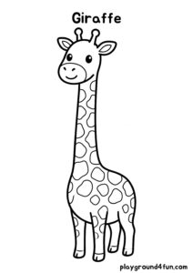 Coloring pages: Giraffe pdf