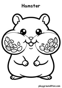 Coloring pages: Hamster pdf