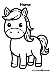 Coloring pages: Horse pdf