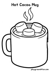 Coloring pages: Hot Cocoa Mug pdf