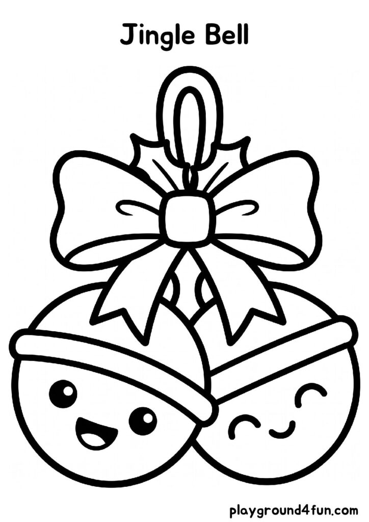 Bold and Easy Jingle Bell Coloring Pages