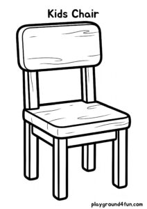 Coloring pages: Kids Chair pdf