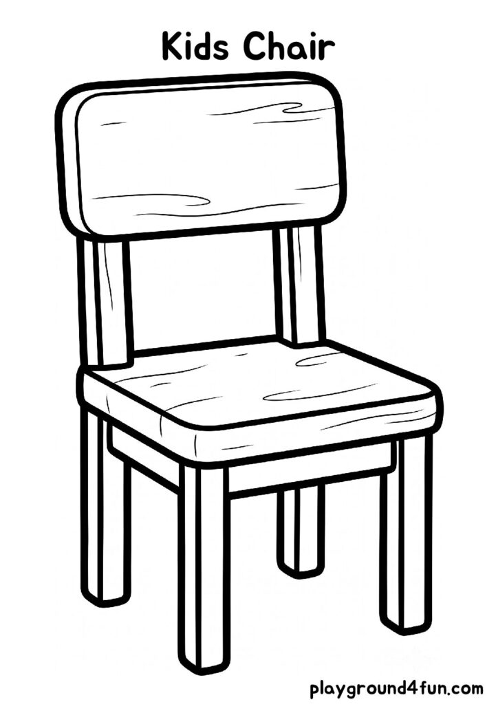 Kids Chair Coloring Pages