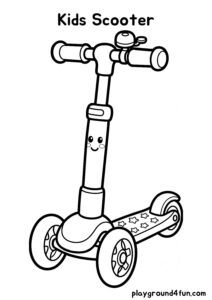 Coloring pages: Kids Scooter pdf