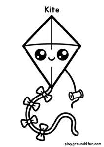 Coloring pages: Kite pdf