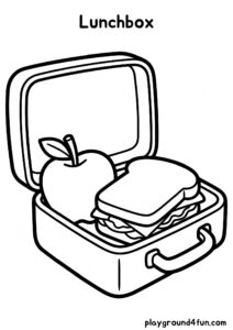 Coloring pages: Lunchbox pdf