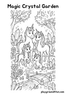 Coloring pages: Magic Crystal Garden pdf