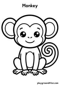 Coloring pages: Monkey pdf