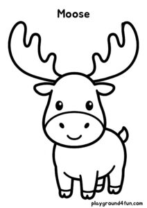 Coloring pages: Moose pdf