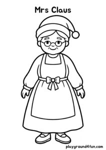 Coloring pages: Mrs Claus pdf