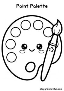 Coloring pages: Paint Palette pdf