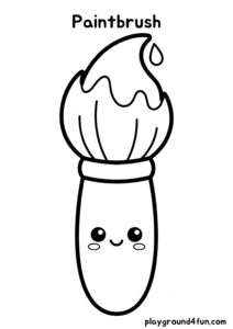 Coloring pages: Paintbrush pdf