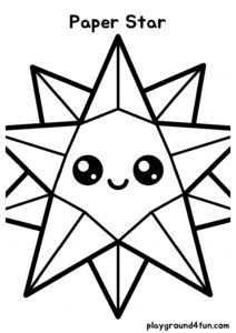 Coloring pages: Paper Star pdf