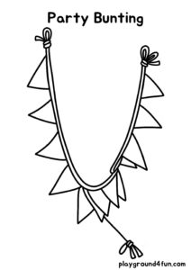 Coloring pages: Party Bunting pdf