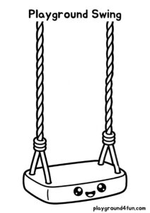 Coloring pages: Playground Swing pdf