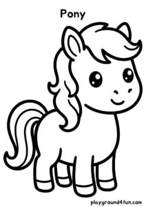 Coloring pages: Pony pdf