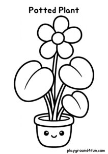Coloring pages: Potted Plant pdf