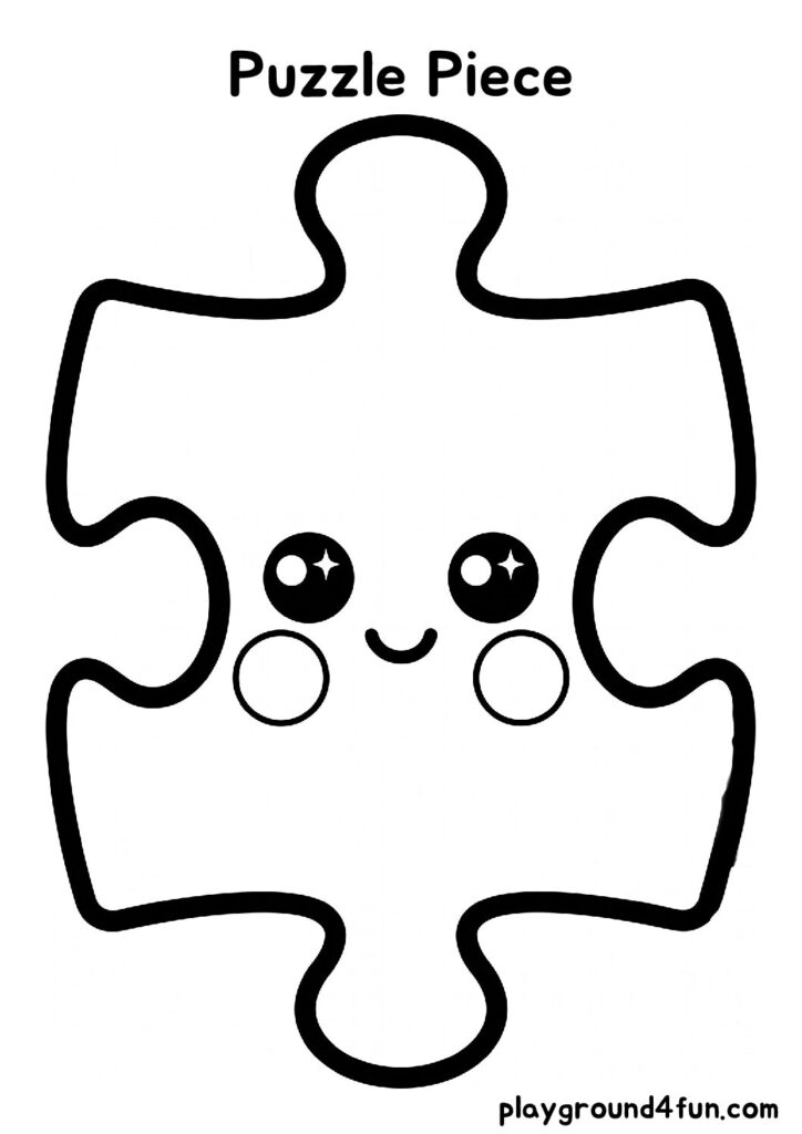 Puzzle Piece Coloring Pages
