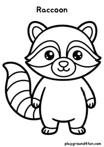 Coloring pages: Raccoon pdf