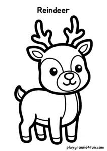 Coloring pages: Reindeer pdf