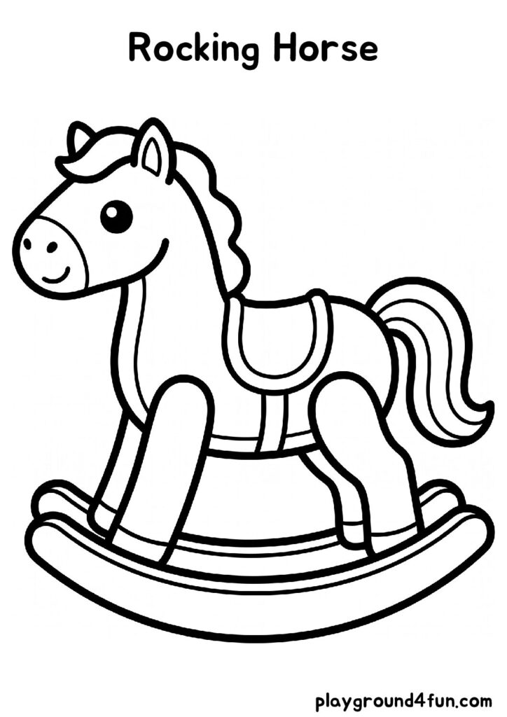 Rocking Horse Coloring Pages