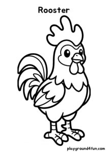 Coloring pages: Rooster pdf