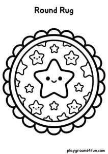 Coloring pages: Round Rug pdf