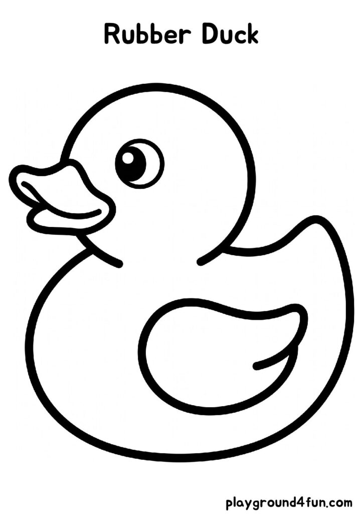 Rubber Duck Coloring Pages