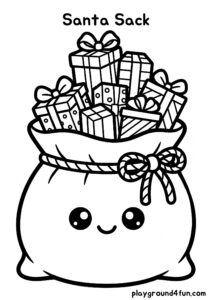 Coloring pages: Santa Sack pdf