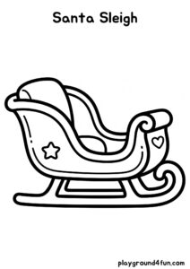 Coloring pages: Santa Sleigh pdf