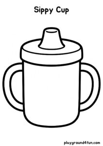 Coloring pages: Sippy Cup pdf