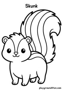 Coloring pages: Skunk pdf