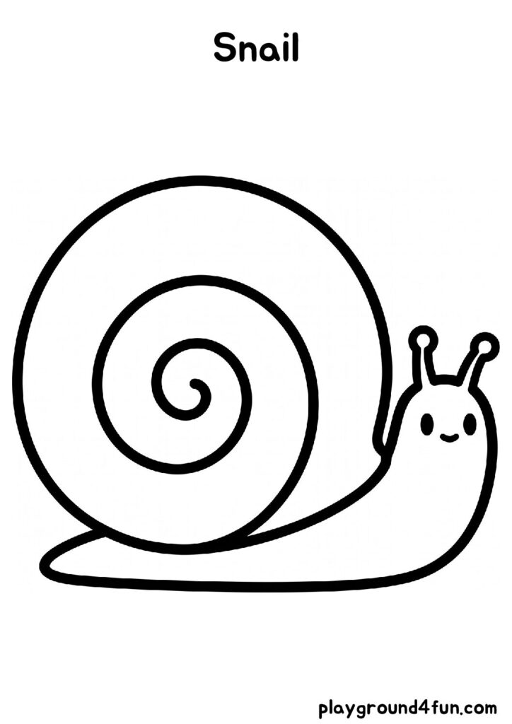 Bold and Easy Snail Coloring Pages