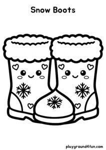 Coloring pages: Snow Boots pdf