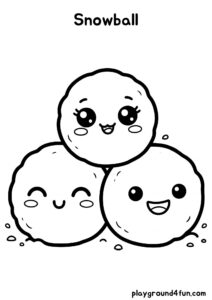 Coloring pages: Snowball pdf